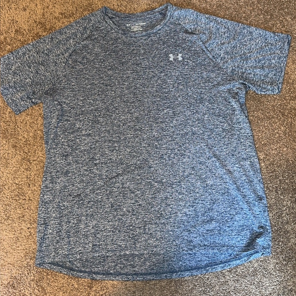 Under Armour Men's Heathered Blue Short Sleeve Tee